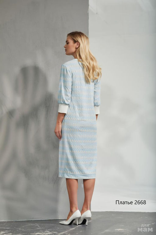 Платье 2668 голубое - Niv niv fashion фото 3