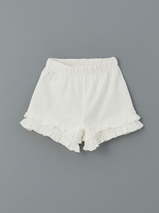 Basic Beli Lastikli K?z ?ocuk ?ort