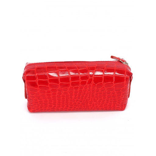 Косметичка Croco-К-721 натуральная кожа (1 отдел), красный крокодил (203) 263533  фото 2