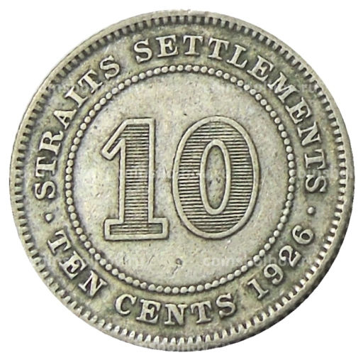 10 центов 1926 года Стрейтс Сетлментс