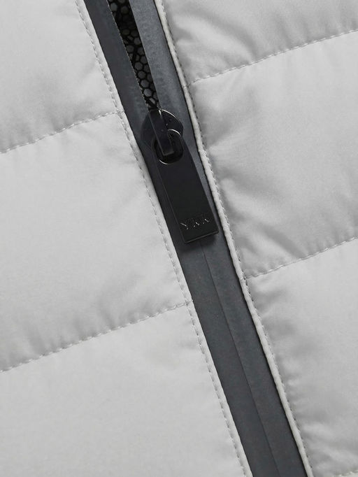 Куртка мужская гибридная стёганая с капюшоном с графеновой подкладкой бежевого цвета 9627_1B