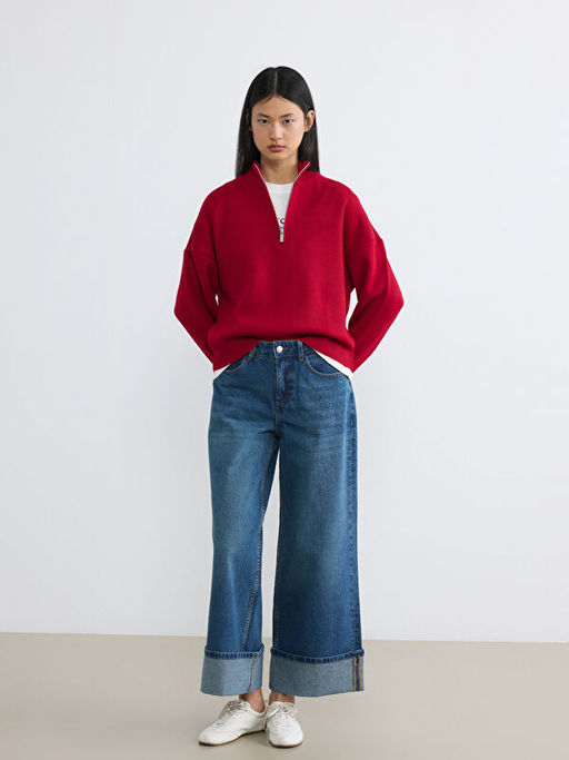 Dik Yaka Kad?n Triko Kazak