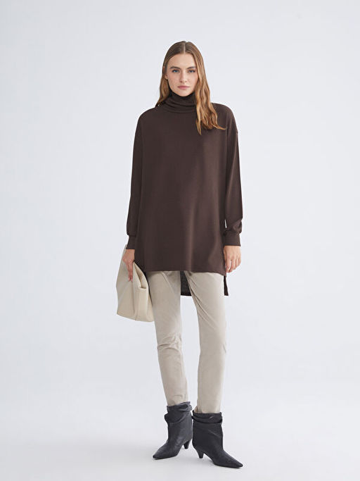 Bal?k?? Yaka Oversize Kad?n Tunik