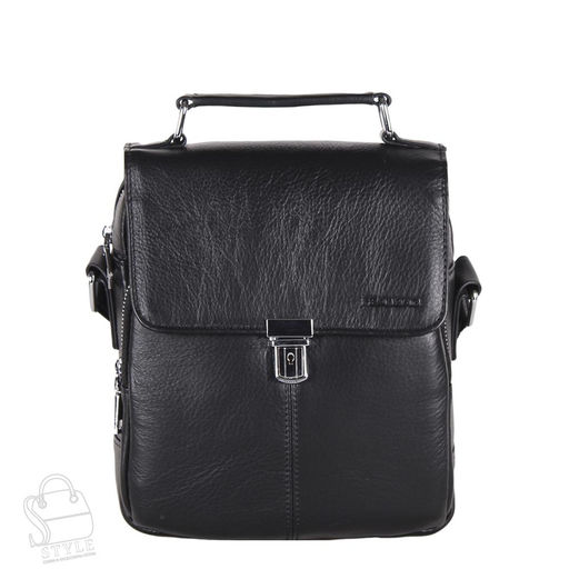 Сумка мужская кожаная 2066BSH black Heanbag
