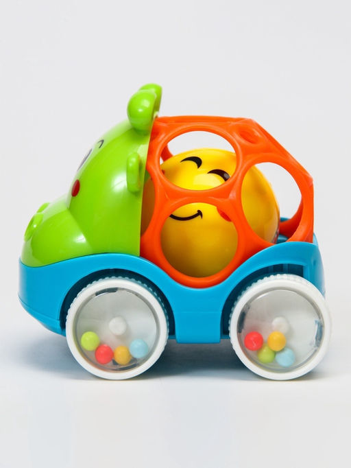 Машинка - погремушка Крошка Я «Жирафик», с эластичными элементами