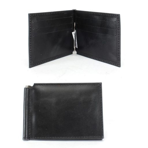 Зажим для купюр Croco-зк-301 (6 карм) натуральная кожа черный пулл-ап (254) 243966