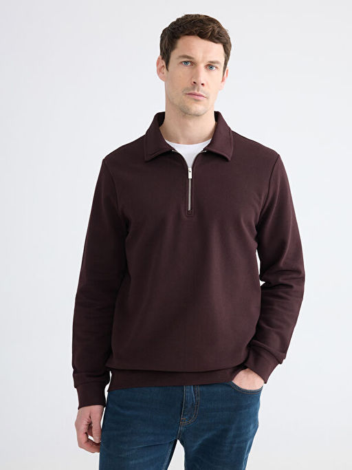 Polo Yaka Erkek Sweatshirt