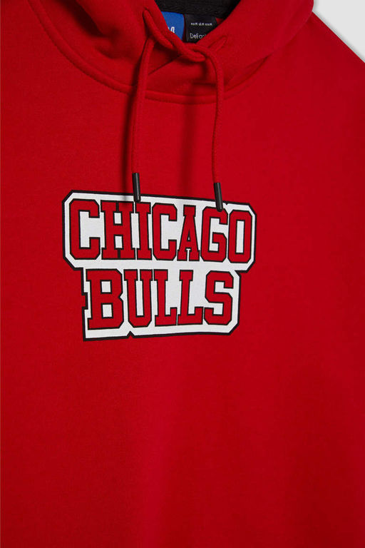 DeFactoFit Толстовка свободного покроя с капюшоном NBA Chicago Bulls фото 9