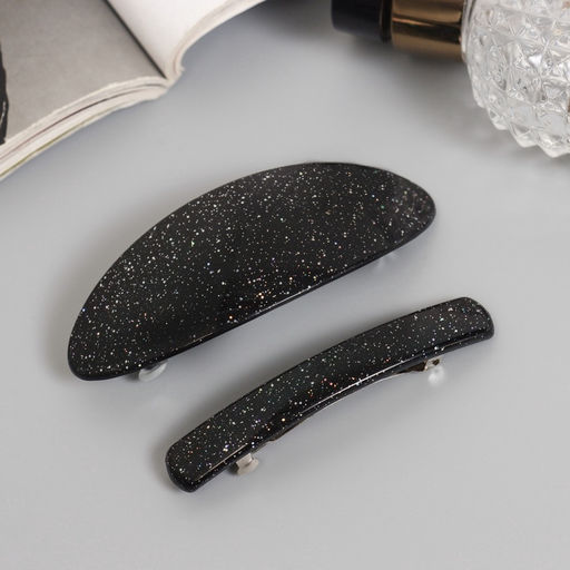 Цена за 2 шт. Заколка - автомат для волос «Звёздное небо», набор 2 шт., 9 см и 7.5 см