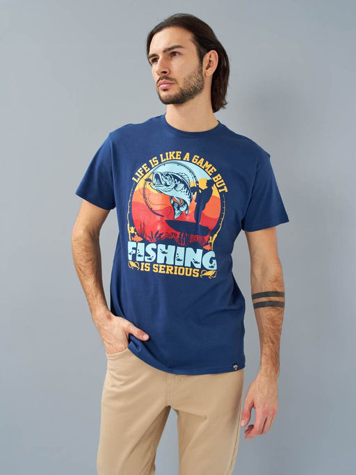 Футболка мужская _ 02285/Fishing - F5 фото 3