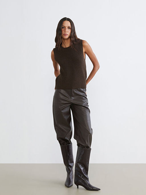 Bisiklet Yaka Kad?n Triko S?veter