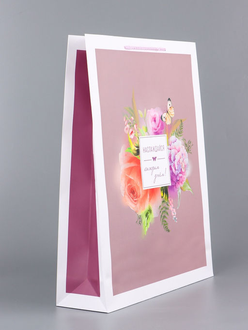 Цена за 2 шт. Пакет подарочный ламинированный вертикальный Гармония, 33?42.5?10 см