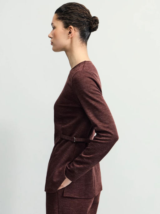 Джемпер с декоративными шлевками / Zarina фото 5