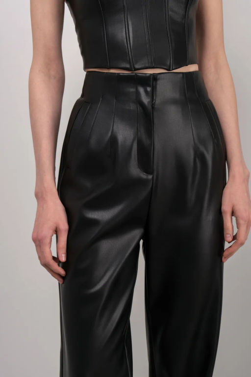 Брюки прямого кроя из искусственной кожи - Incity фото 2