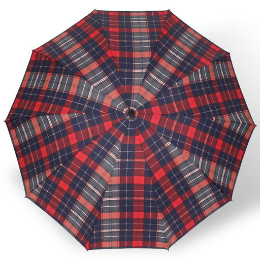 Зонт механический Клетки, эпонж, 4 сложения, 10 спиц, R = 53 см, цвет МИКС - Simaland фото 2