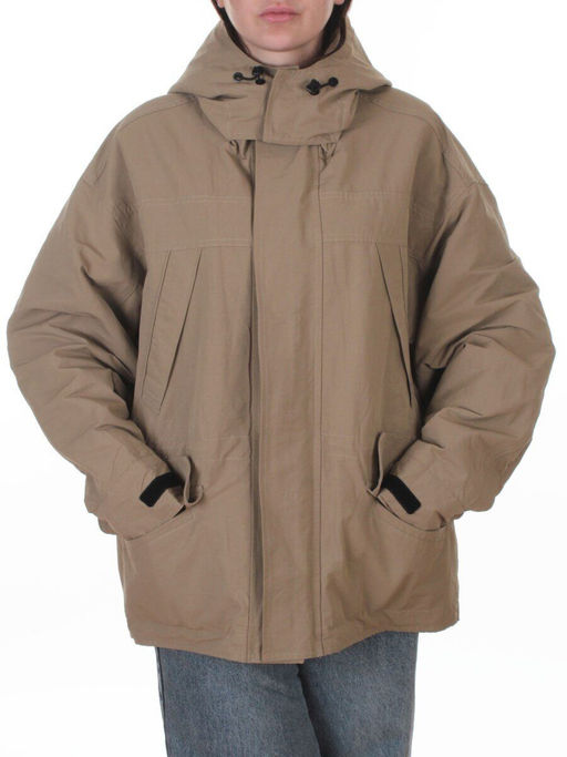 3090 DK. BEIGE Куртка демисезонная женская (100 гр. холлофайбер)