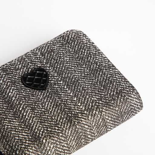 Кошелёк на молнии Сердечко, чёрный