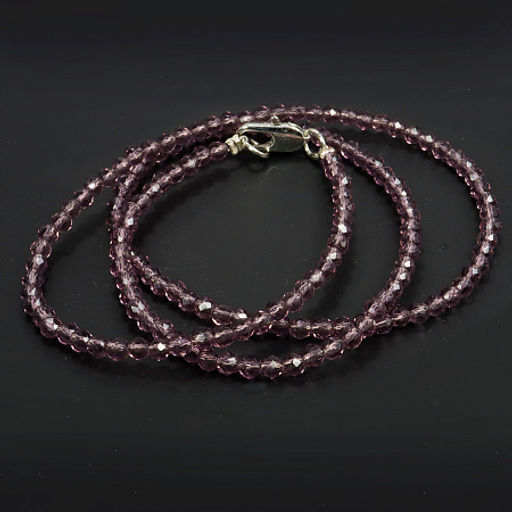 Бусы Шпинель Лиловый вечер d-3мм 43см с алмазной огранкой