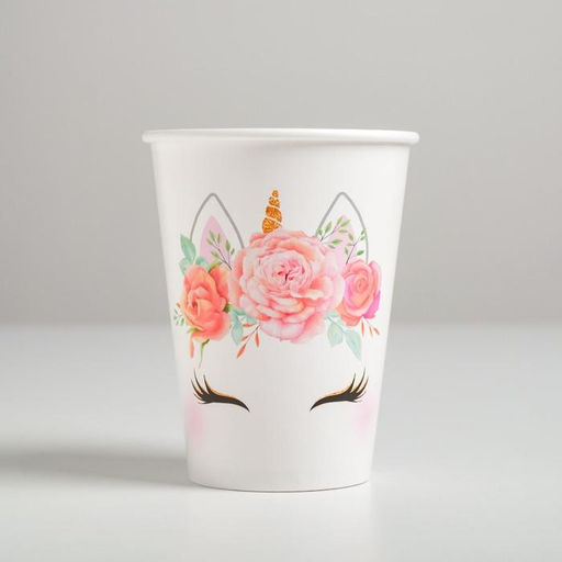 Цена за 10 шт. Стакан для цветов Единорожка, 350 мл