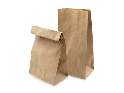 4001M Бумажный крафт пакет без ручек, с прямоугольным дном 120*80*250 мм