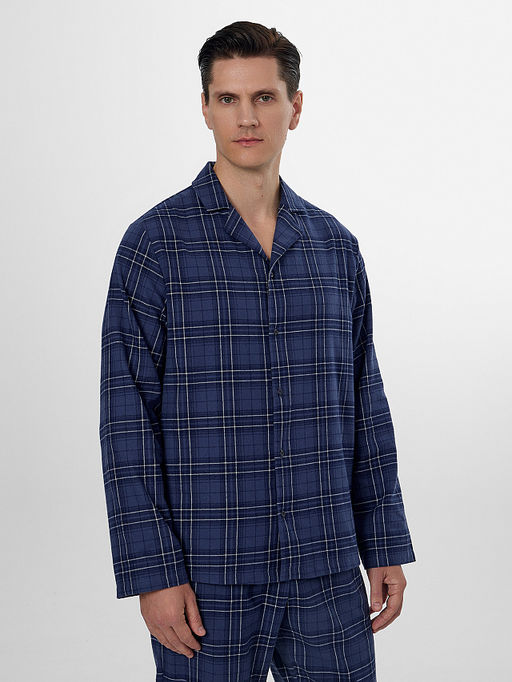 Комплект домашний мужской синий в клетку - Mark formelle фото 3