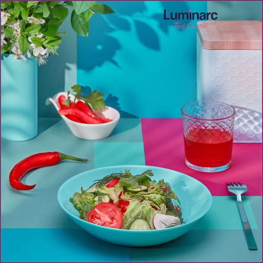 Тарелка суповая ДИВАЛИ ЛАЙТ ТЮРКУАЗ бирюзовый 20см 1шт. арт.P2019 /Люминарк/ - Luminarc фото 10