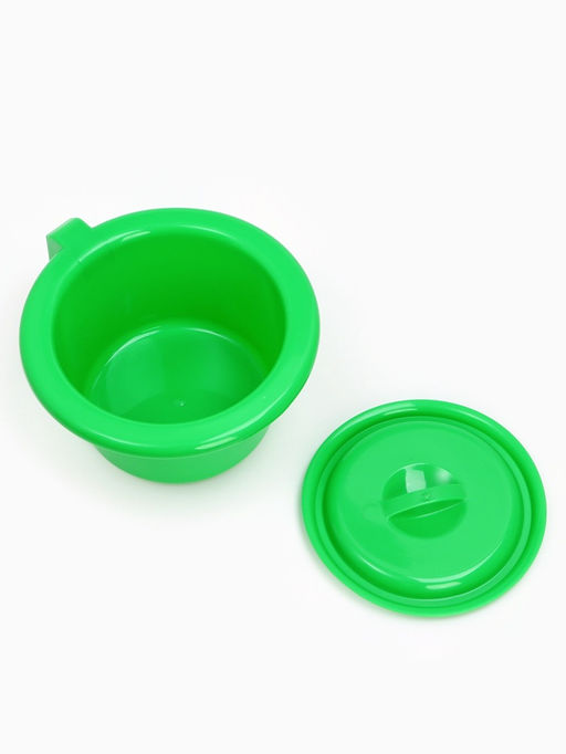 Горшок детский с крышкой, зелёный