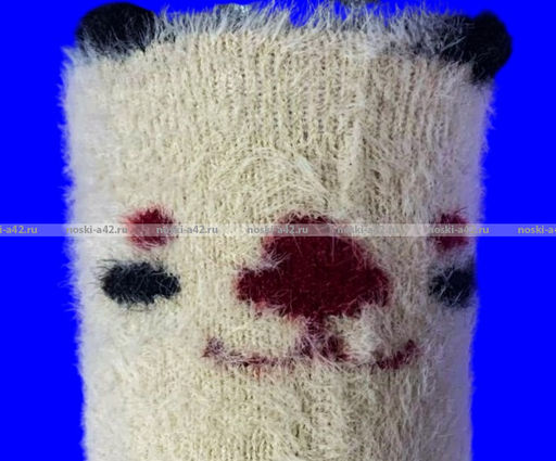 Цена за 10 пар. Ecosocks носки женские ангора НОРКА ШЕРСТЬ "с ушками" арт. 6630