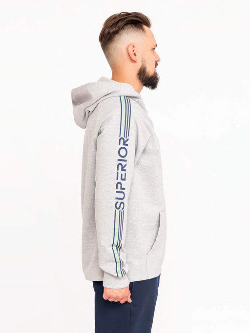 CRB wear/FWXM 90031-11 Комплект мужской (толстовка, брюки),светло-серый меланж/Ex.Cherubino  фото 2