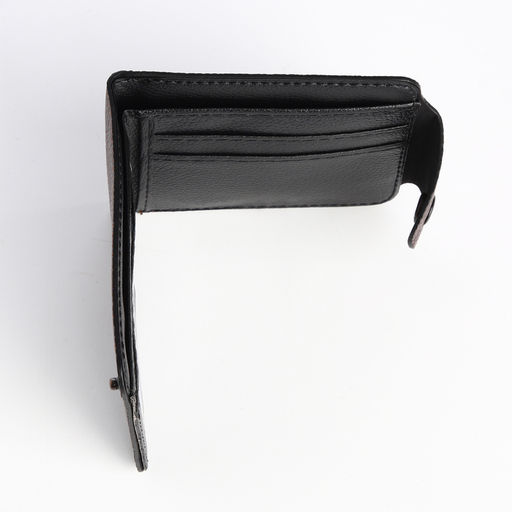 Портмоне мужское на кнопке, коричневое