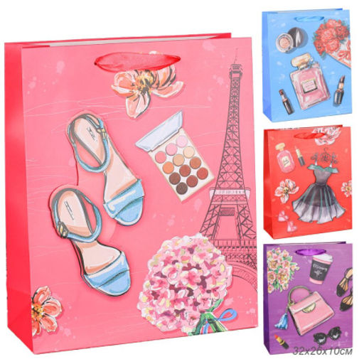 Цена за 12 шт. Пакет подарочный 32x26x10 / 1258M /уп 12/480/