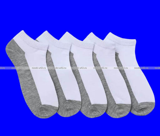 Цена за 10 пар. DOMINOBS носки мужские укороченные белые (серая подошва) арт. 5206 - Байвей фото 12