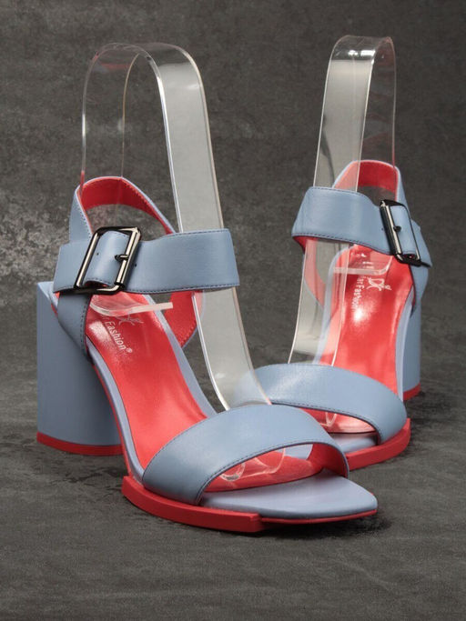 08-E46F-65JV LT. BLUE Босоножки женские (натуральная кожа)