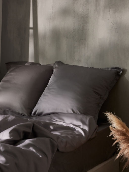 Наволочка SL Home Tencel, 70×70+3 см, тенсель, эвкалиптовое волокно 100%, серая