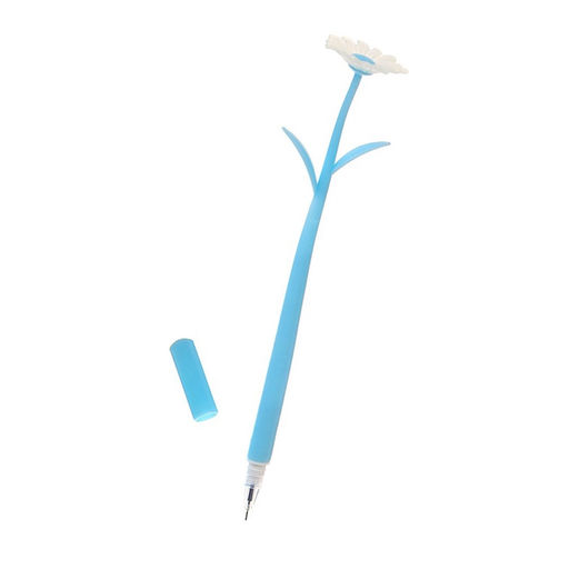 Цена за 48 шт. Ручка-прикол Calligrata Ромашки, меняет цвет при ультрафиолете, чёрный стержень, гелевая, МИКС