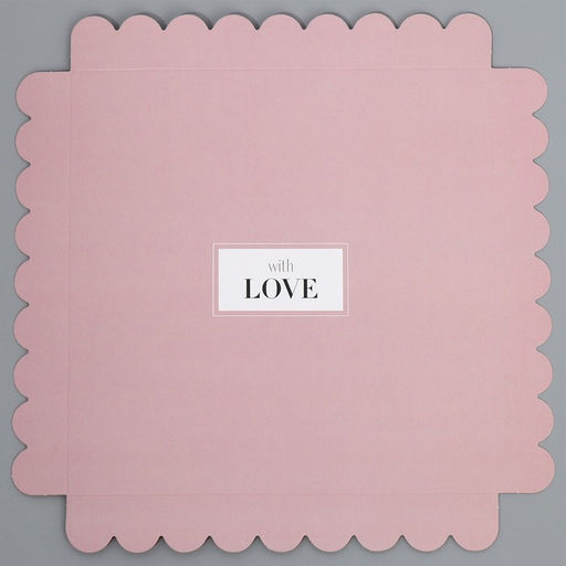 Цена за 5 шт. Коробка кондитерская, сундук, упаковка, With love, 20×20×20 см