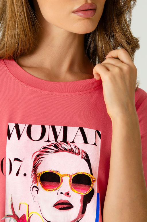 Арт. 8608 Туника женская 42-50 (5 шт) Цвет:коралловый - Калинка фото 33