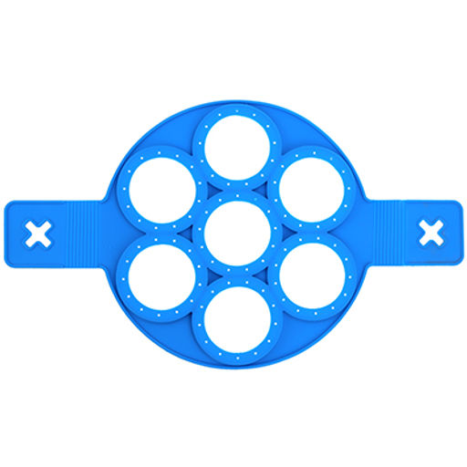 Форма силиконовая Для идеальных оладьев на 7 штук по д7см, д23см, цвета микс (Китай) - Домашняя мода фото 6