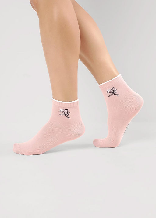 CLE Носки жен.Д2506 тиара укороч меланж св.серый - Clever wear фото 3