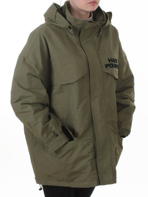 3094 GREEN Куртка демисезонная женская (100 гр. холлофайбер)