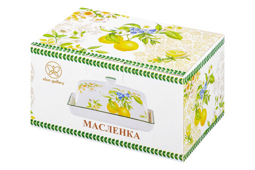 Масленка 13,5*9*6,5 см Лимоны NEW BONE CHINA - Elan gallery фото 16