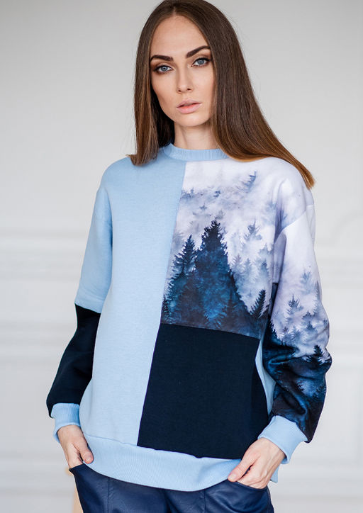 Свитшот с начёсом оверсайз ,, джемпер, футер,SAHAR art lab  фото 13