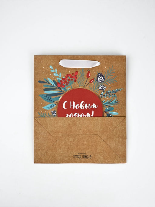 Набор пакетов крафтовых «Новогоднее поздравление»