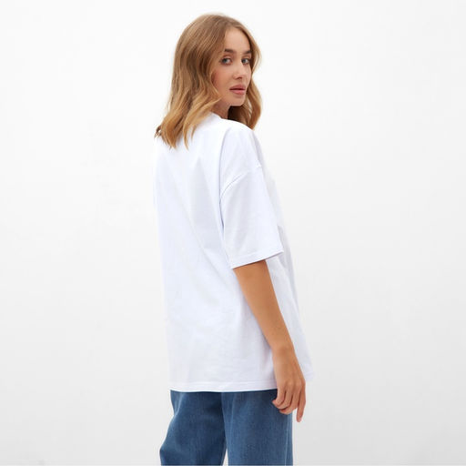 Футболка женская MINAKU: Exclusive print, белая, размер 48