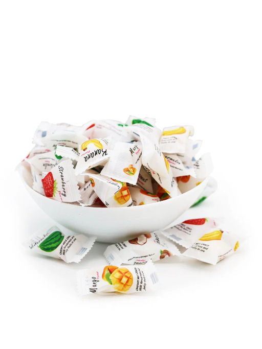 Молочные ириски с желейной начинкой ФРУКТОВЫЙ МИКС FRU TI MI, 320 гр