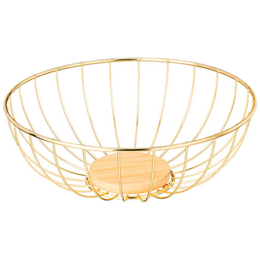 Фруктовница металлическая цвет: gold, 25х9 см 790-362