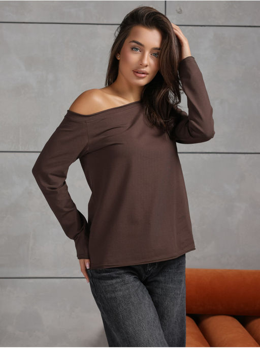 Лонгслив Плечо Черный - София фото 22