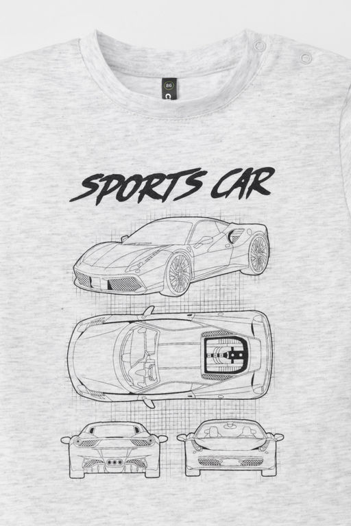 Crockid _ КР 302628/св.серый меланж к516 фуфайка д/мал яс