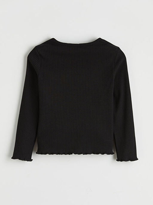 Bisiklet Yaka Fitilli F?rf?rl? K?z ?ocuk Ti??rt