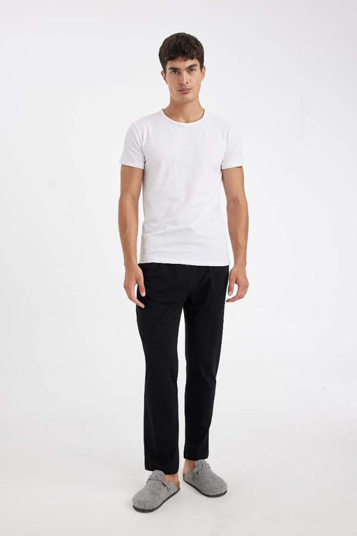 Regular Fit Beli Bagc?kl? Duz Paca Cepli Pijama Alt? - Defacto фото 5